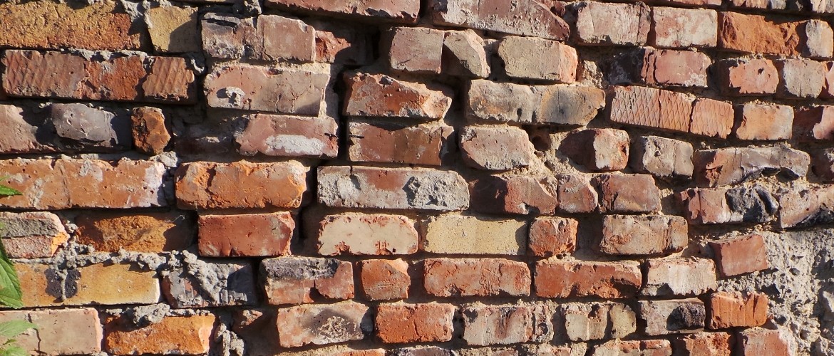 A crack in a brick wall
